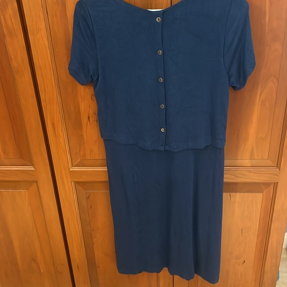 Blue short sleeve summer dress - Picture 2 of 4